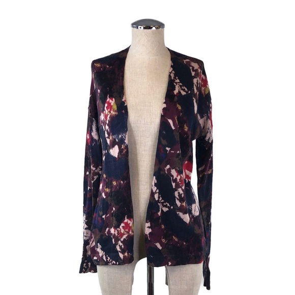 GAP Sweaters - GAP Purple Floral Open Front Cardigan #FF9